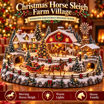 🐮 Animated Highland Cow Christmas Village | Lighted Farmhouse Holiday Décor