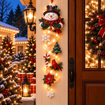 🎄Lighted Christmas Ribbon Hanging Door Decor