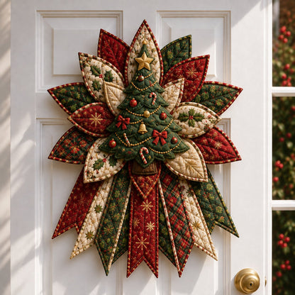 🔥Holiday Celebration 50% OFF 🎄 – Festive Quilted Christmas Door Hanging DIY Sewing Kit