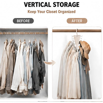 V Shaped Double-Sided Closet Organizer Hanger