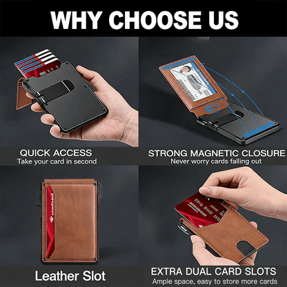 🔥Slim Pop-Up RFID Wallet for Men –1ID Window, Pop-Up Card Holder,Money Clip