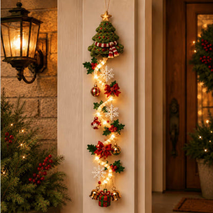 🎄Lighted Christmas Ribbon Hanging Door Decor