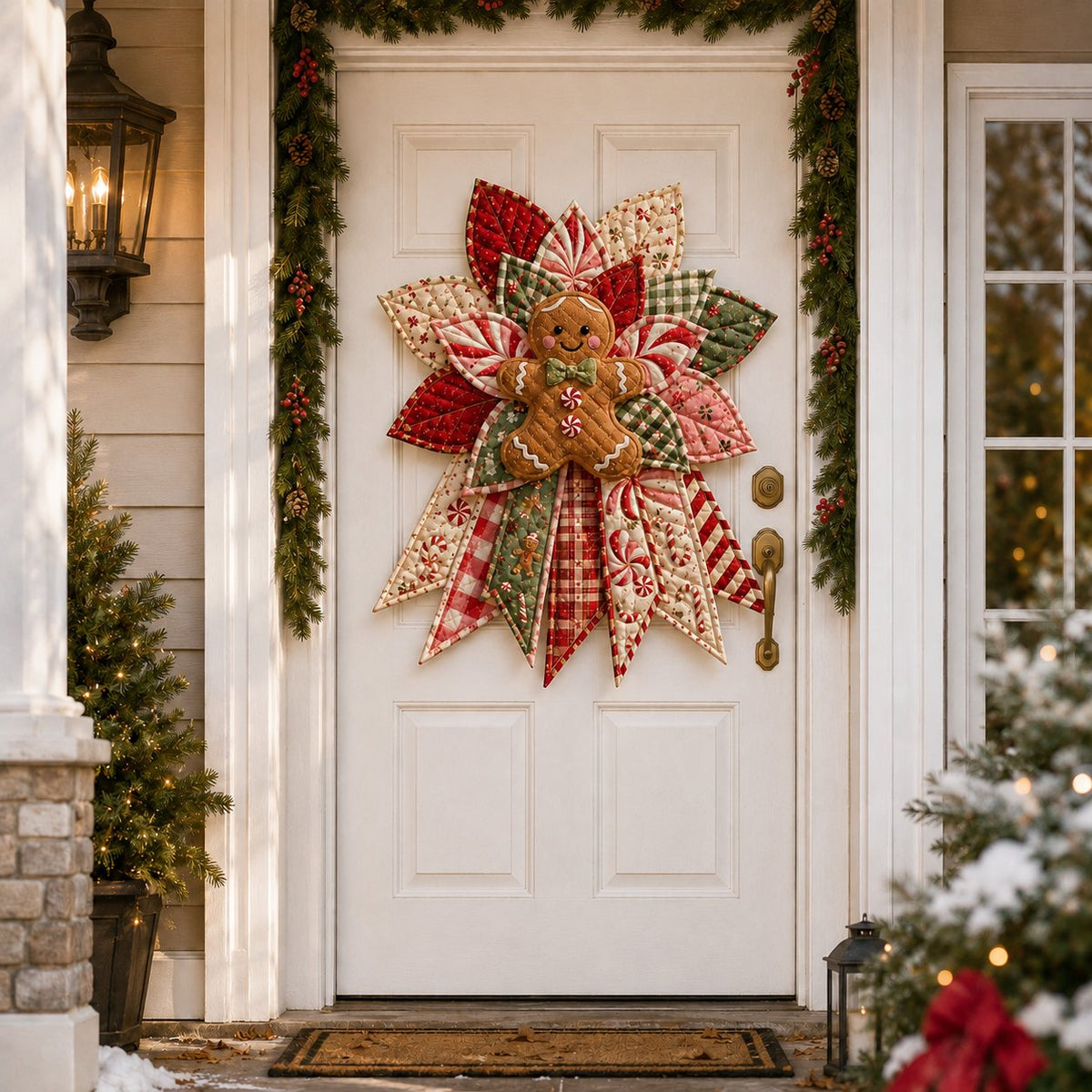 🔥Holiday Celebration 50% OFF 🎄 – Festive Quilted Christmas Door Hanging DIY Sewing Kit