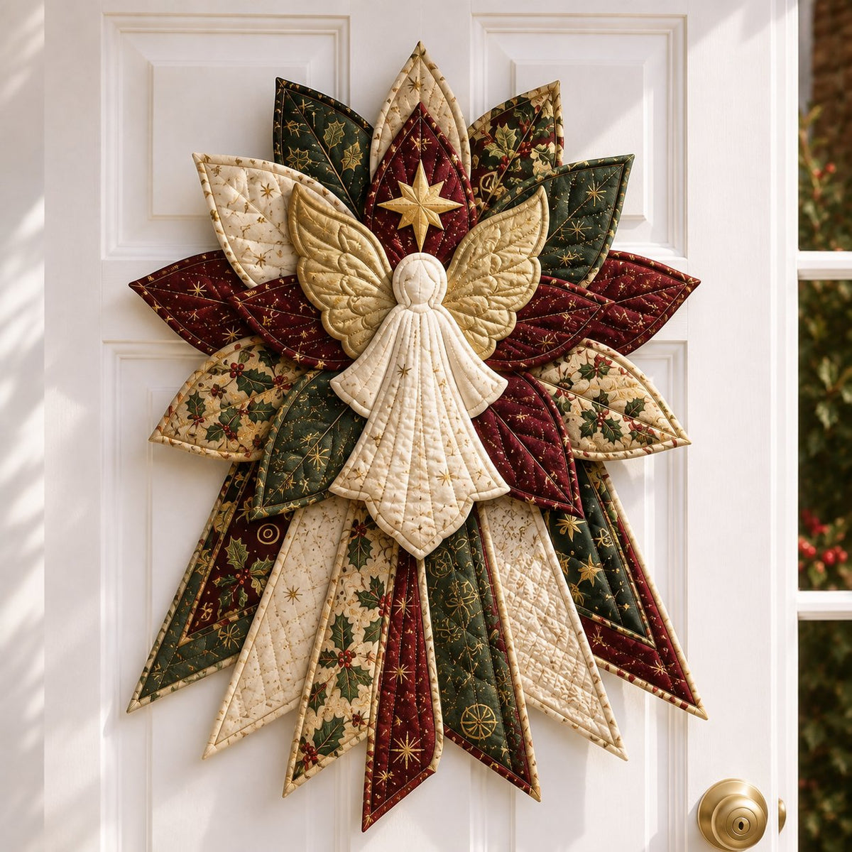 🔥Holiday Celebration 50% OFF 🎄 – Festive Quilted Christmas Door Hanging DIY Sewing Kit