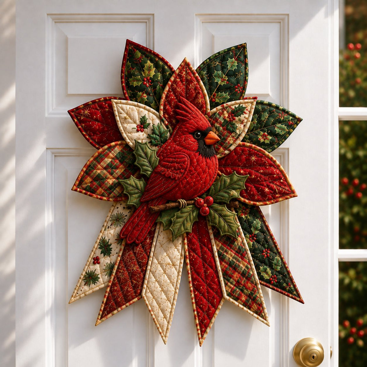 🔥Holiday Celebration 50% OFF 🎄 – Festive Quilted Christmas Door Hanging DIY Sewing Kit
