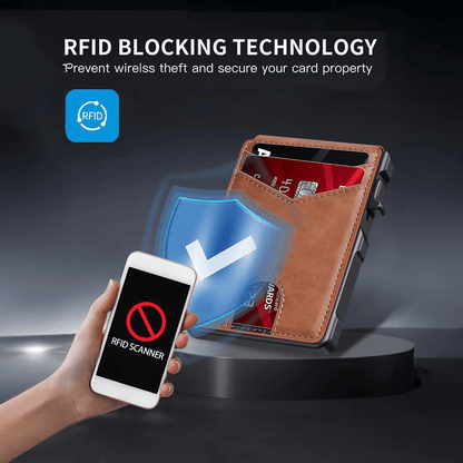🔥Slim Pop-Up RFID Wallet for Men –1ID Window, Pop-Up Card Holder,Money Clip