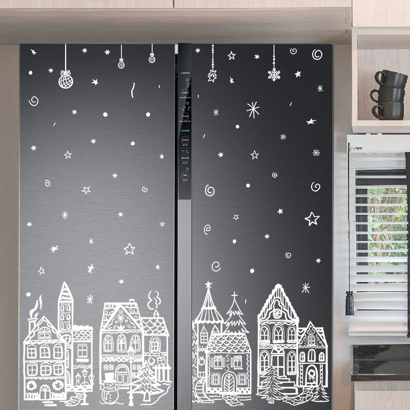 ⏳ ONLY$19.99!🎁🎄 Christmas Village Window Sticker Set